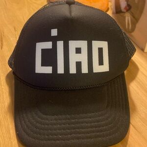 Clare V. Ciao hat classic trucker black white EUC baseball